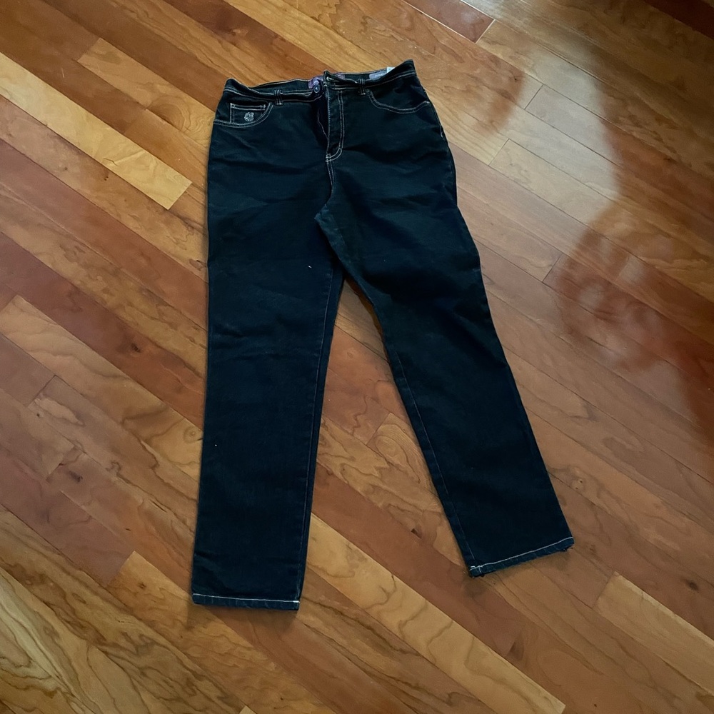 Gloria Vanderbilt Dark Wash Wide Leg Jeans
